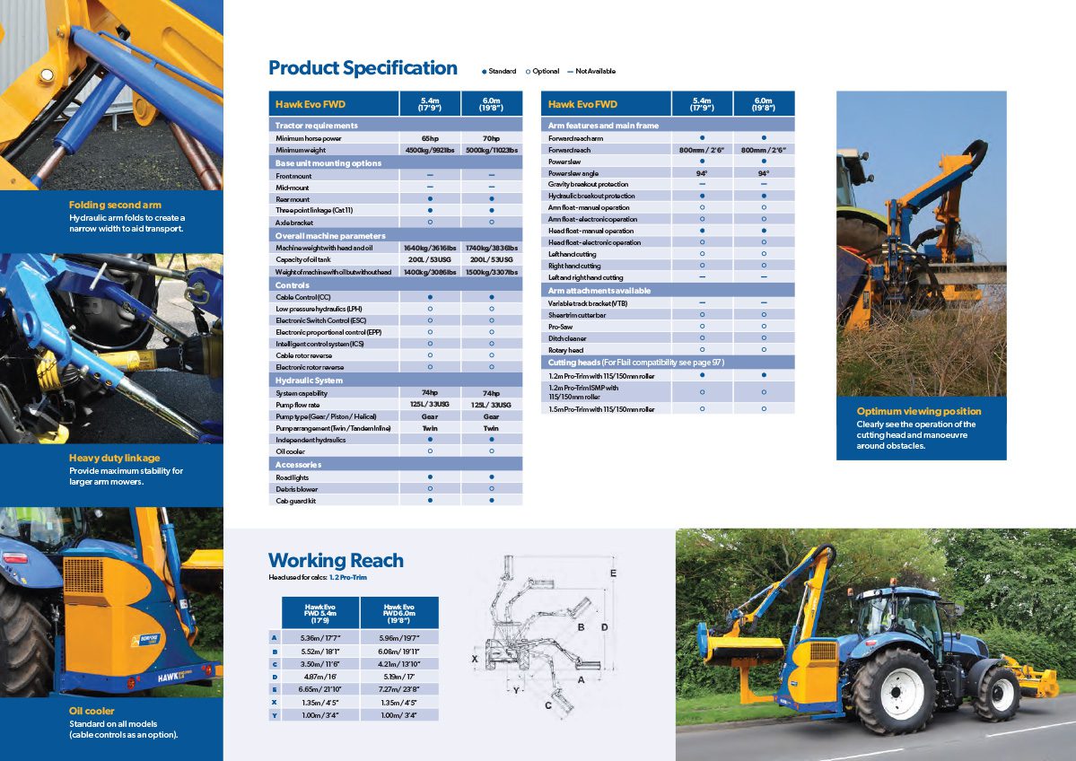 BOMFORD HAWK EVO 5.4M FORWARD ARM REACH ARM FLAIL MOWER AgPride